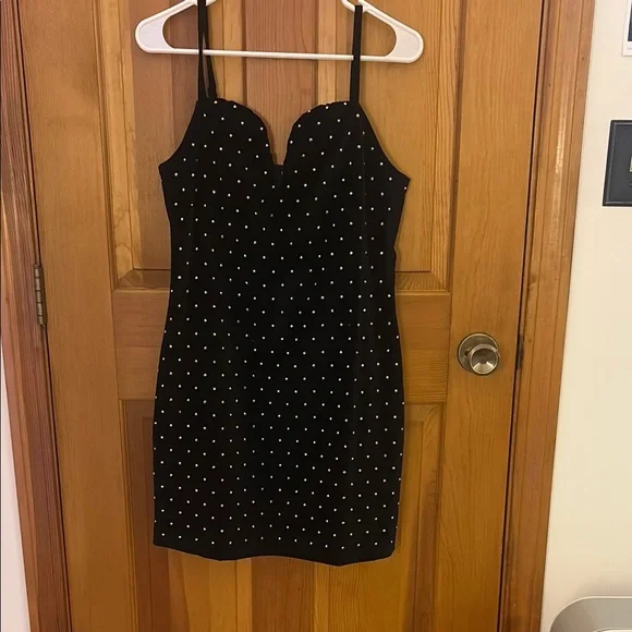 Michael Kors | Dresses | Michael Kors Black Bodycon Mini Dress Spaghetti  Strap | Poshmark